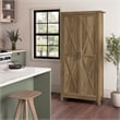 Pemberly Row Tall Kitchen Pantry Cabinet With Doors & Shelves in Reclaimed Pine
