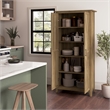 Pemberly Row Tall Kitchen Pantry Cabinet With Doors & Shelves in Reclaimed Pine