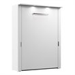 Pemberly Row 61W Full Murphy Bed With LED Lights and Dual Pistons in White