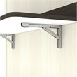 Pemberly Row 84W Full Murphy Bed With Desk and Storage in White Chocolate