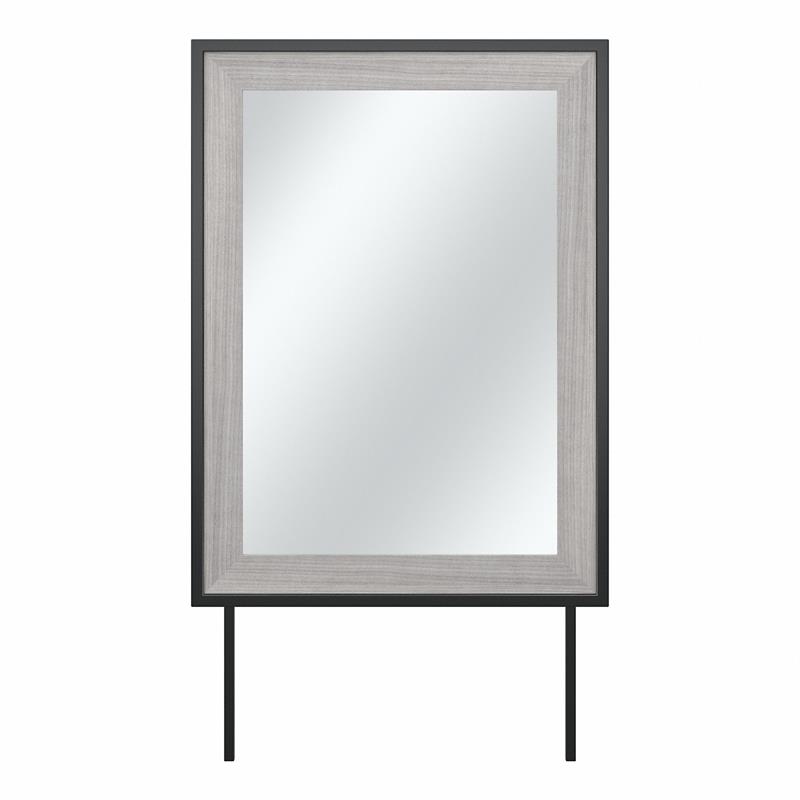 Pemberly Row 34W x 46H Bedroom Mirror With Safety Film in Platinum Gray