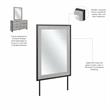 Pemberly Row 34W x 46H Bedroom Mirror With Safety Film in Platinum Gray