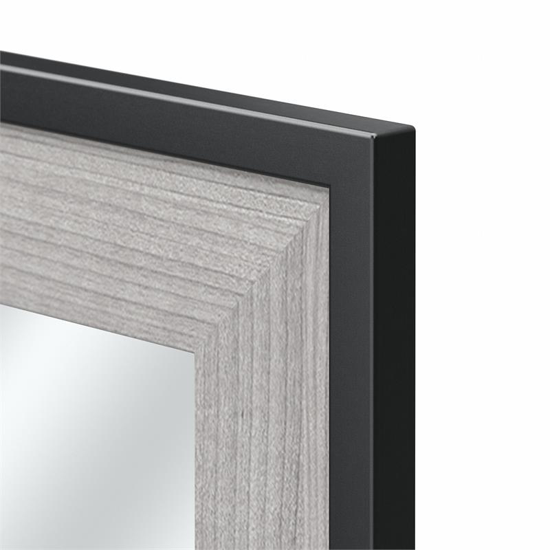 Pemberly Row 34W x 46H Bedroom Mirror With Safety Film in Platinum Gray