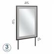 Pemberly Row 34W x 46H Bedroom Mirror With Safety Film in Platinum Gray