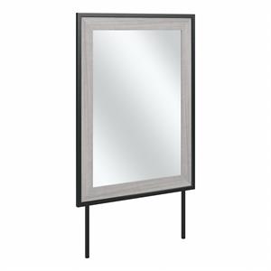 Pemberly Row 34W x 46H Bedroom Mirror With Safety Film in Platinum Gray