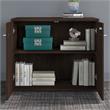Pemberly Row 36W x 24D x 30H Storage Cabinet With Locking Doors in Black Walnut