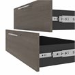 Pemberly Row 30 Inch 2 Drawer Set for Shelving Unit in Bark Gray and Graphite