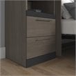 Pemberly Row 20 Inch 2 Drawer Set for Narrow Shelving in Bark Gray and Graphite