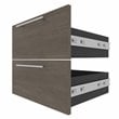 Pemberly Row 20 Inch 2 Drawer Set for Narrow Shelving in Bark Gray and Graphite