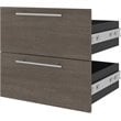 Pemberly Row 20 Inch 2 Drawer Set for Narrow Shelving in Bark Gray and Graphite