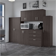 Pemberly Row 108W 6Pc Modular Storage Set With Floor & Wall Cabinets in Gray