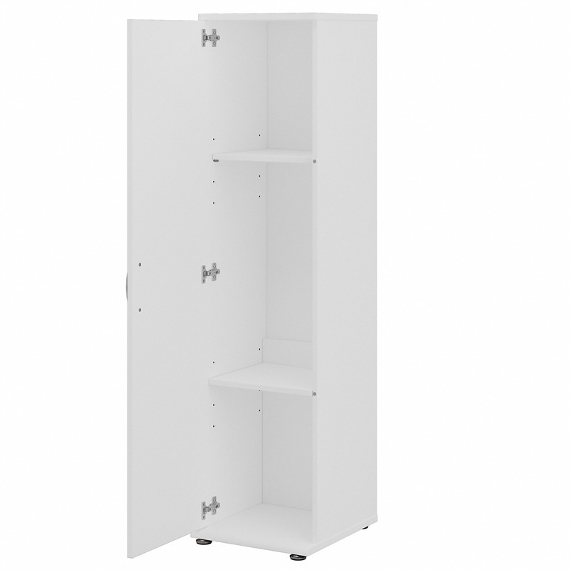 Pemberly Row 108W 6Pc Modular Storage Set With Floor & Wall Cabinets in White