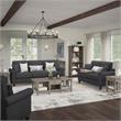 Pemberly Row 35W x 33.5D x 36H Accent Chair With Arms in Charcoal Gray
