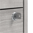 Pemberly Row Rolling Storage Cabinet With Locking Drawers & Shelves in Gray