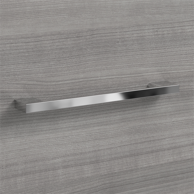 Pemberly Row Rolling Storage Cabinet With Locking Drawers & Shelves in Gray