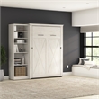 Pemberly Row 88W Full Murphy Bed With Closet Organizer and X Pattern Accents