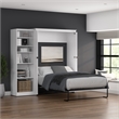 Pemberly Row 88W Full Murphy Bed With Closet Organizer and Farmhouse Accents