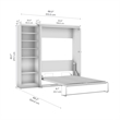 Pemberly Row 88W Full Murphy Bed With Closet Organizer and Farmhouse Accents