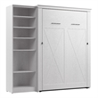 Pemberly Row 88W Full Murphy Bed With Closet Organizer and Farmhouse Accents