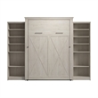 Pemberly Row 119W Queen Murphy Bed With 2 Closet Organizers and X Pattern