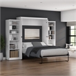 Pemberly Row 119W Queen Murphy Bed With 2 Closet Organizers and Farmhouse Style