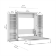 Pemberly Row 119W Queen Murphy Bed With 2 Closet Organizers and Farmhouse Style