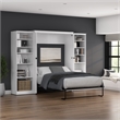 Pemberly Row 113W Full Murphy Bed With 2 Closet Organizers and X Pattern