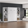 Pemberly Row 113W Full Murphy Bed With 2 Closet Organizers and X Pattern