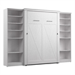 Pemberly Row 113W Full Murphy Bed With 2 Closet Organizers and X Pattern