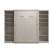 Pemberly Row 113W Full Murphy Bed With 2 Closet Organizers and Farmhouse Style
