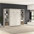 Pemberly Row 113W Full Murphy Bed With 2 Closet Organizers and Farmhouse Style
