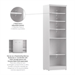 Pemberly Row 25W Freestanding Closet Organizer With 6 Shelves in White