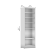 Pemberly Row 25W Freestanding Closet Organizer With 6 Shelves in White