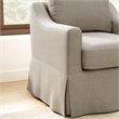 Pemberly Row 360 Degree Swivel Accent Chairs With Slipcovers Set of 2 in Sand