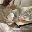 Pemberly Row 80W Sofa & 2 Swivel Accent Chairs With Removable Slipcovers in Sand