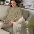 Pemberly Row 57W Loveseat With Removable Slipcover in Sand Basketweave Fabric