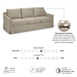 Pemberly Row 80W Sofa With Removable Slipcover in Sand Basketweave Fabric