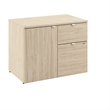Pemberly Row 30W Office Storage Cabinet With Lockable Drawers in Natural Elm