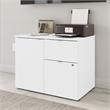 Pemberly Row 30W Office Storage Cabinet With Lockable Drawers in White