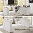 Pemberly Row 30W Office Storage Cabinet With Lockable Drawers in White
