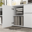 Pemberly Row 30W Office Storage Cabinet With Lockable Drawers in White