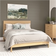 Pemberly Row Queen Platform Bed Frame With 42 in. Headboard in White Oak Veneer