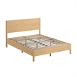 Pemberly Row Queen Platform Bed Frame With 42 in. Headboard in White Oak Veneer