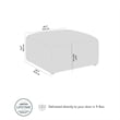 Pemberly Row Modular Lounge Ottoman With Coil Spring Seat in Mist Fabric