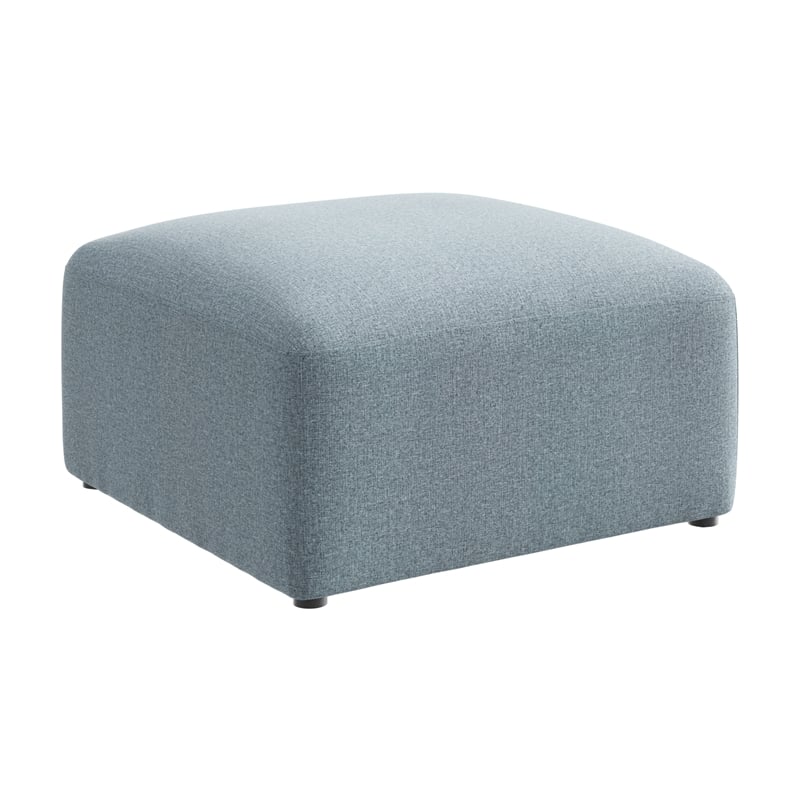 Pemberly Row Modular Lounge Ottoman With Coil Spring Seat in Mist Fabric