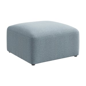 Pemberly Row Modular Lounge Ottoman With Coil Spring Seat in Mist Fabric