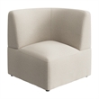 Pemberly Row Modular Corner Lounge Chair With Coil Spring Seat in Oat Fabric