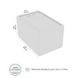 Pemberly Row Modular Side Table With USB and AC Charging Station in Mist Fabric
