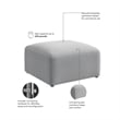 Pemberly Row Modular Lounge Ottoman With Coil Spring Seat in Fog Fabric