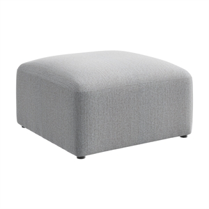 Pemberly Row Modular Lounge Ottoman With Coil Spring Seat in Fog Fabric
